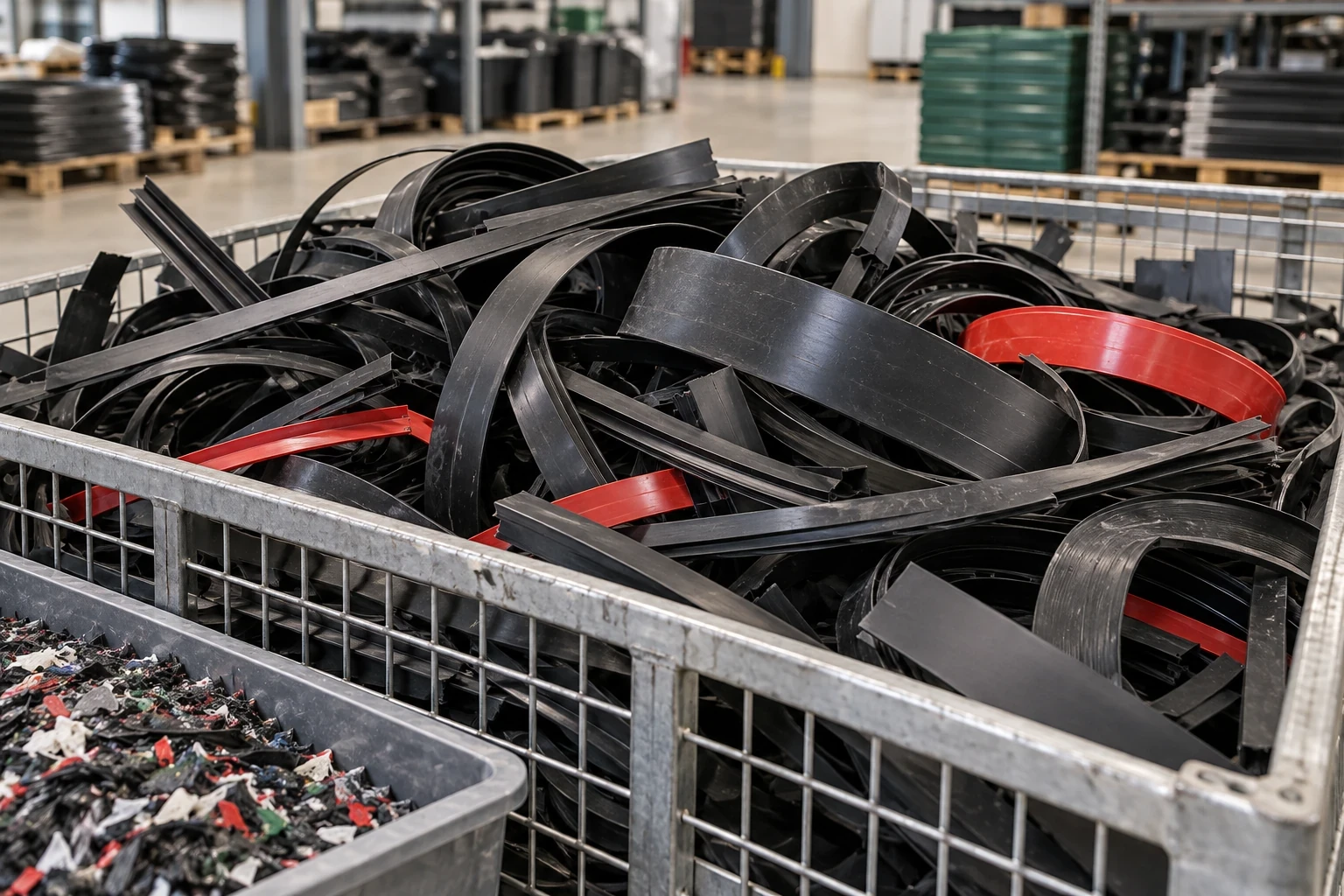 Illustration af indsamlet brugt plast